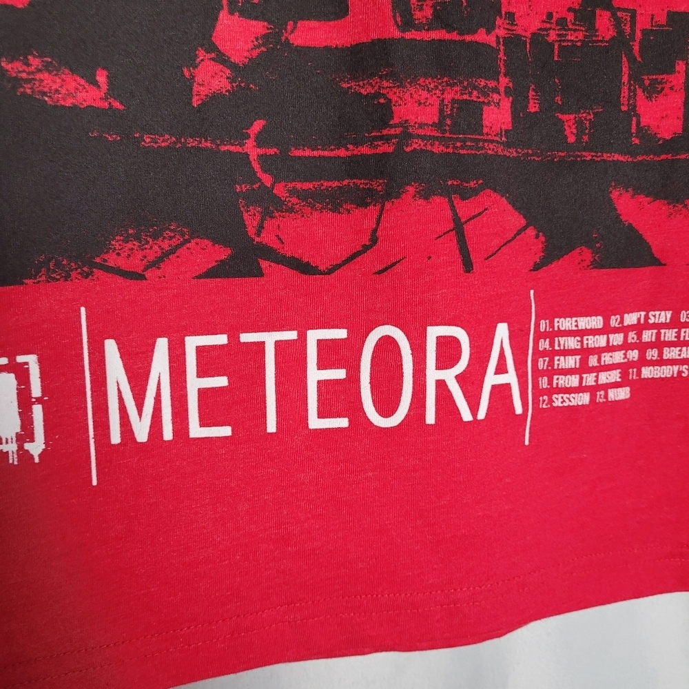 Linkin Park Meteora Album Rock Band Tee Heathered Red Unisex Size Medium - Picture 2 of 7